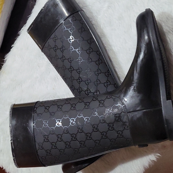 Gucci Knee High Rubber Boots - Picture 8 of 16